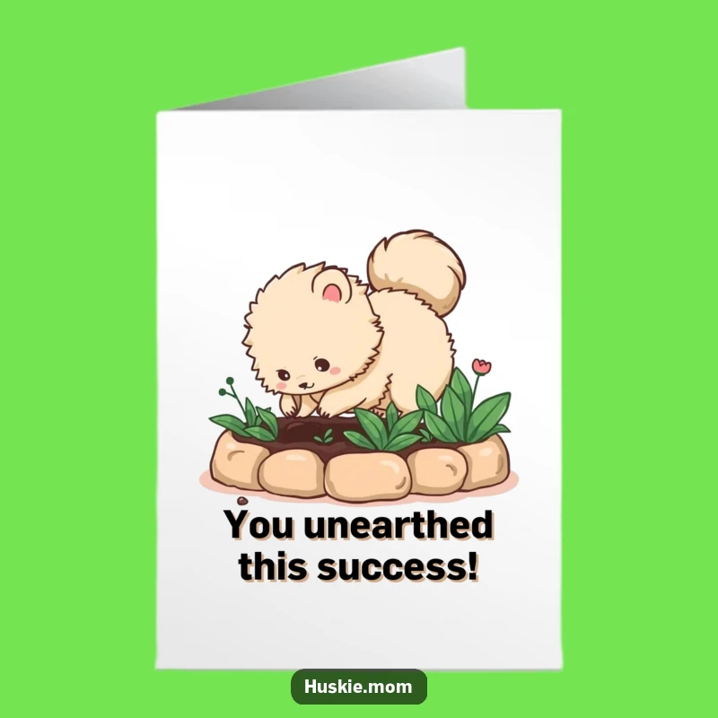 Free Printable Creature Congrats Card: Gardening Whimsical Animal - Joyful Downloadable Gift