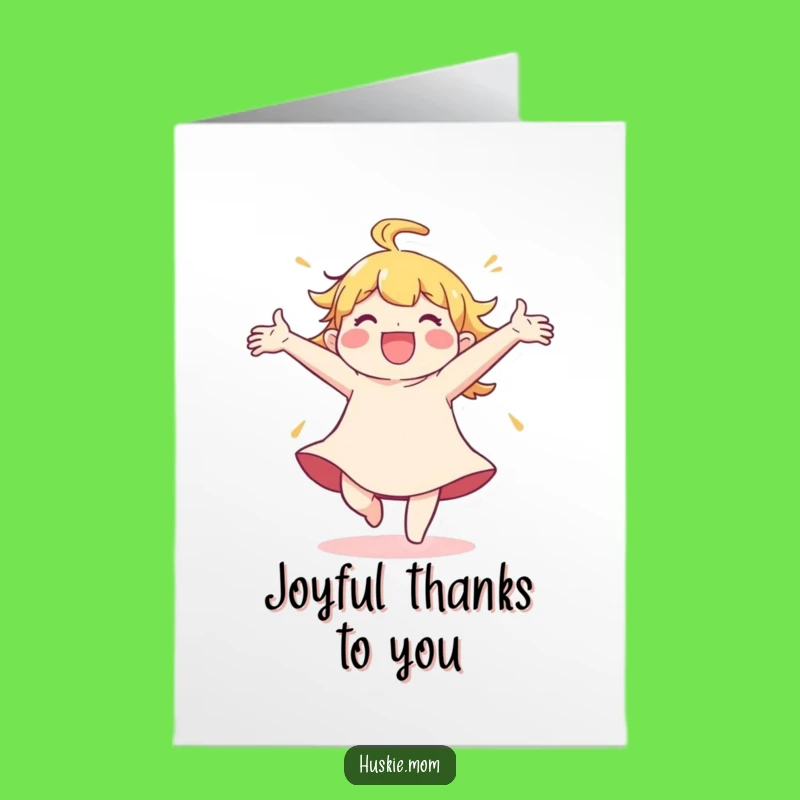 Joyful Spin Free Printable Thank You Card - Funny Downloadable Gratitude Gift