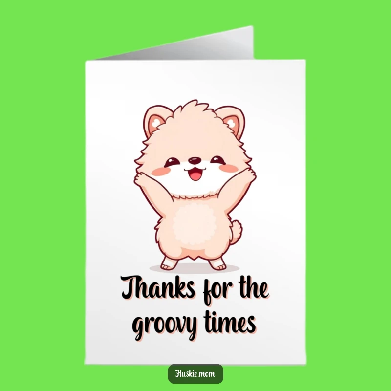 Funny Free Printable Thank You Card: Dancing Animal's Joyful Thanks