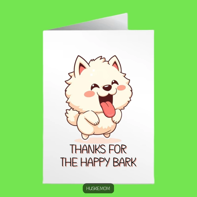 Free Printable Thank You Card: Barking Gratitude Fluffy Animal DIY Cheers