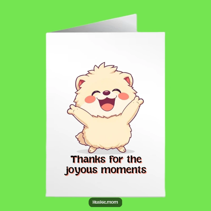 Free Printable Thank You Card: Joyful Animal, Lively Downloadable Gift for Enthusiastic Gratitude