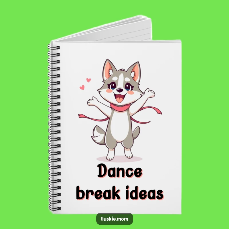 Funny Husky Lady Notebook - Energetic Dance Journal Gift