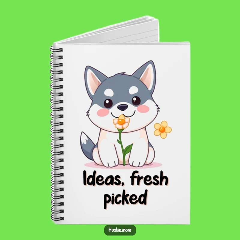 Funny Kawaii Husky Notebook: Capture Ideas with This Cute Flower Journal, Great Gift