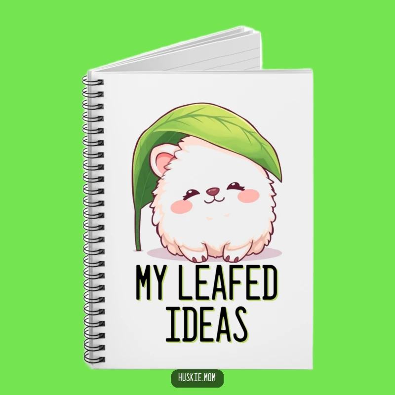 Funny Fluffy Animal Leaf Notebook: Peaceful Ideas Journal, Perfect Humorous Gift