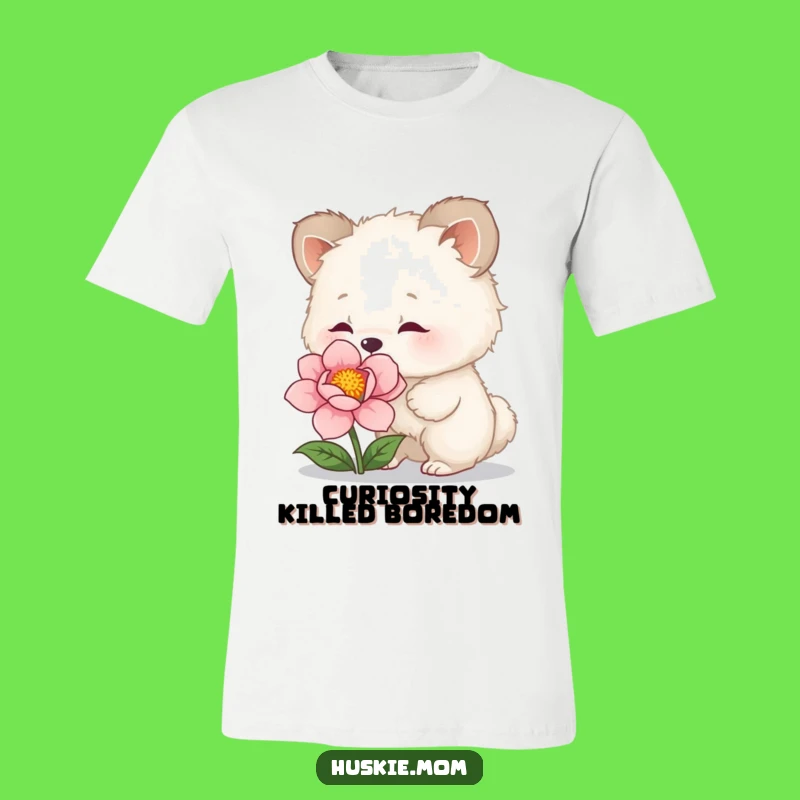 Funny Fluffy Flower Sniffer T-Shirt: Unisex Soft Tee, Nature's Humor, Great Funny Gift