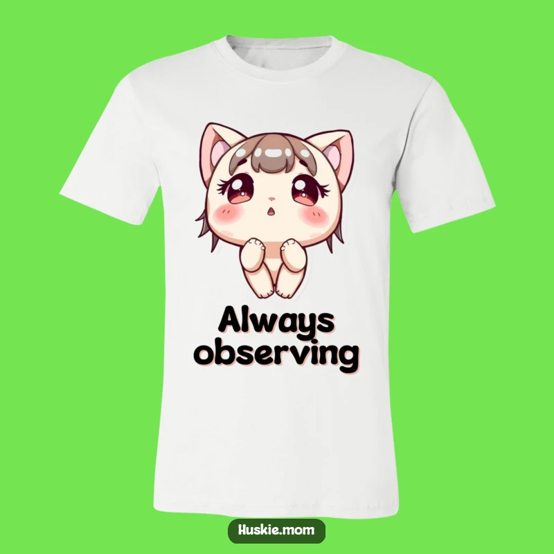 Funny Curious Eyes T-Shirt: Wonder-Filled Character Tee Gift