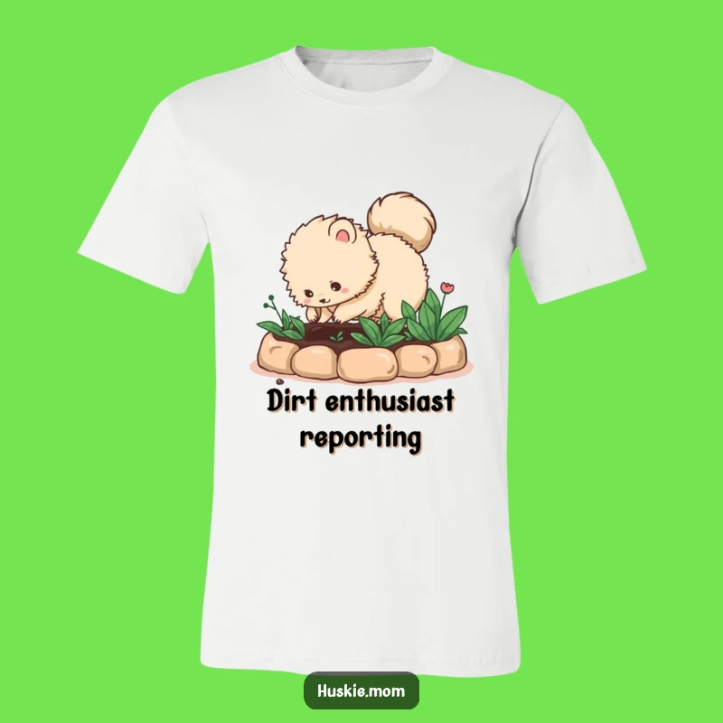 Funny Digging Fluffy Animal T-Shirt: Eager Gardener Style, Perfect Funny Gift