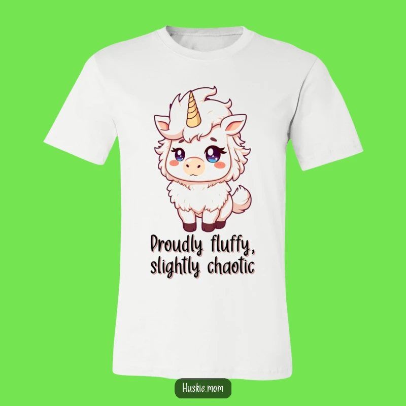 Funny Fluffy Animal T-Shirt: Mischievous Mane Toss Design, a Perfect Funny Gift