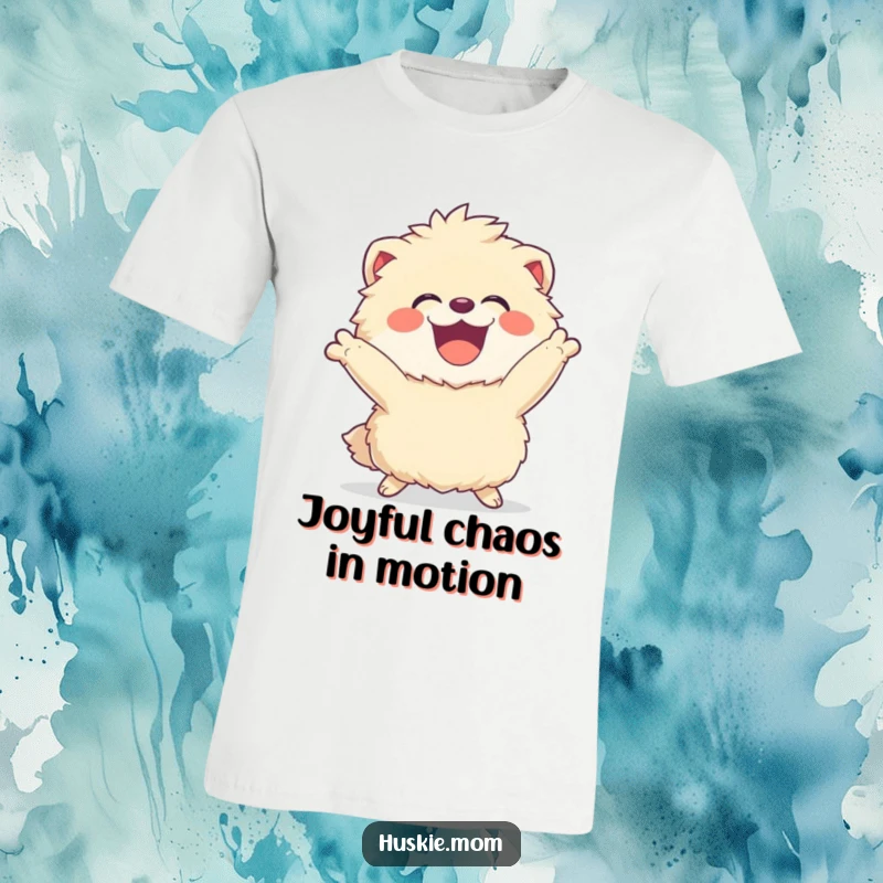Funny Fluffy Animal T-Shirt: A joyful, laughing creature in a dynamic pose, embodying boundless energy and humor.
