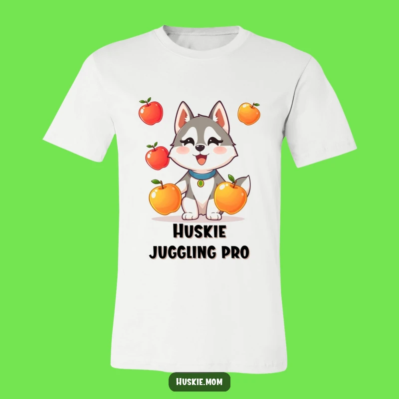 Funny Husky Juggling T-Shirt: Hilarious Lady Husky Apparel Gift