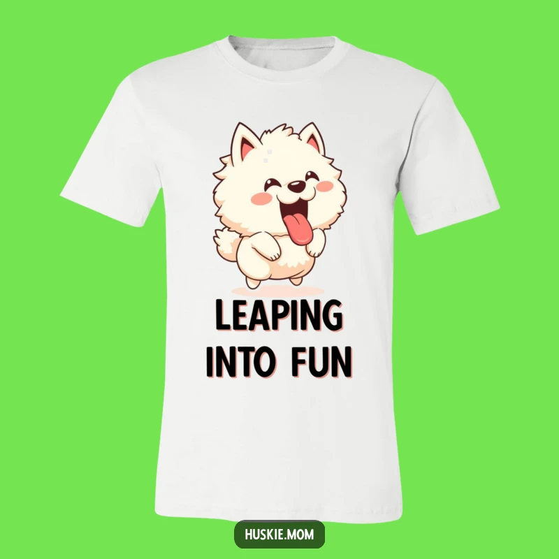 Funny Joyful Fluffy Animal T-Shirt - Happy Barking Leaping Tee Gift