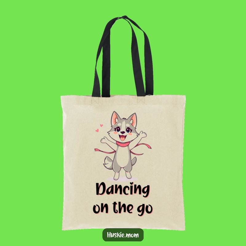 Funny Husky Lady Tote Bag - Energetic Dance Accessory Gift