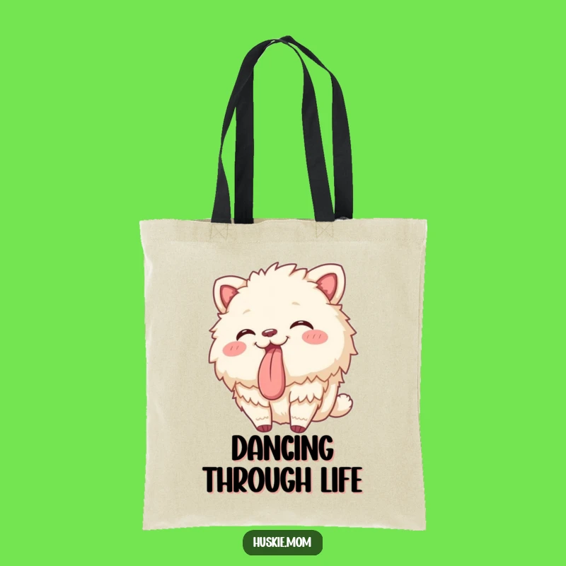 Funny Swaying Fluffy Animal Tote Bag - Playful Tongue Out Accessory
