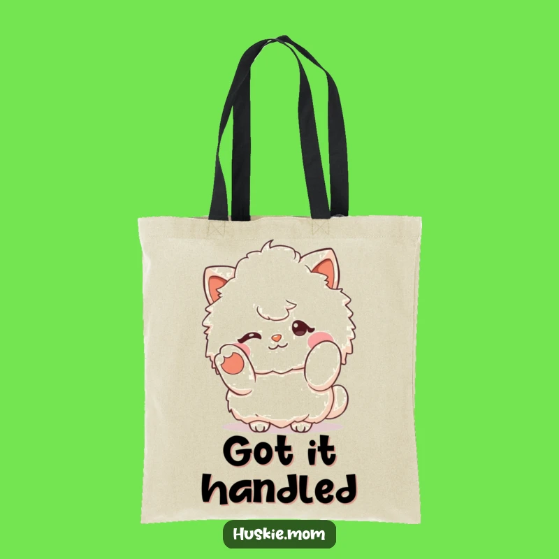 Funny Winking Fluffy Character Tote Bag - Cute Greeting Accessory Gift