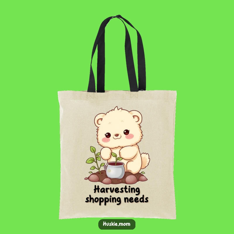 Funny Gardening Animal Tote Bag: Plant Care Character, Practical Funny Gift