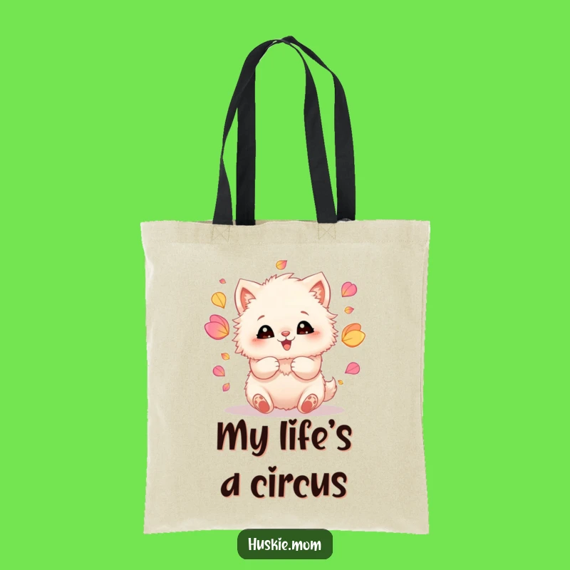 Funny Fluffy Animal Juggling Petals Tote Bag: Carry Your Fun & Essentials